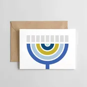 Abstract Menorah Card