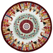 Nordic Holiday Village Table Mat or Tree Skirt Kit