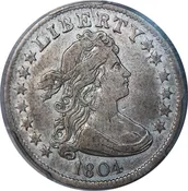 (5312) 1804 25C PCGS XF45