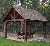 10x16 Alpine Wood Pavilion - Texas Backyard Structure