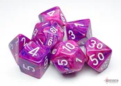 Chessex: Festive Polyhedral Violet/white 7-Die Set (CHX27457)
