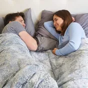 Dove Gray Batik Weighted Blanket