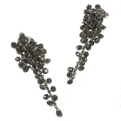 Black Diamond Bead Earrings