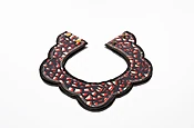 Hand Screenprinted Leather Necklace — Production Mode