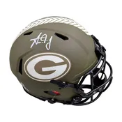 Aaron Jones Signed Full Size Salute To Service Authentic Helmet
