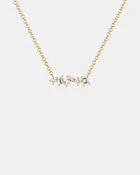 Diamond Multifaceted Mini Bar Necklace