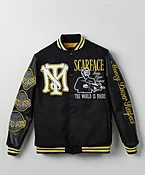 SCARFACE PU VARSITY  JACKET