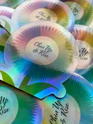 1.5”x1.73” Holographic Pride Sunflower Stickers