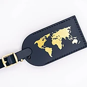 1920 - The Leather Luggage Tag World Traveler