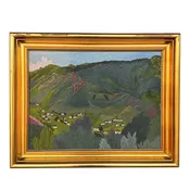 1950 Landscape Painting of Manitou Springs, Colorado by Dorothy F. Wetz