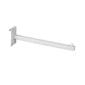 12" Straight Faceout for Gridwall – White Display Arm