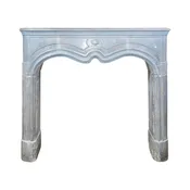 Antique Belgian Polished Bluestone Mantel (M-G3E5)