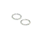 Perles Silverplate 2 napkin rings
