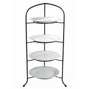 4 Tier 12″ Black Round Plates