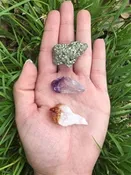 3 Piece Mineral Set Pyrite Aymethest Citrine Rocks