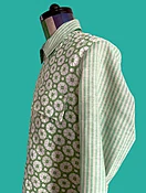 Eyelet Embroidered Cotton Front Jacket.