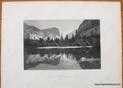 1872 - Mirror Lake, Yosemite Valley - Antique Print