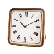 6.25" Antique Gold Square Clock