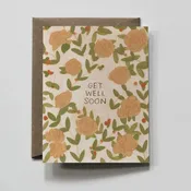 Get Well Soon Gold | Floral & Greenery Health Recovery Card