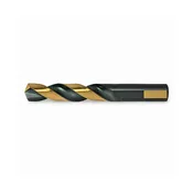 11/32″ Mechanics Length Drill Bit – M-7 High-Speed Steel, Black & Gold Oxide, 135° Split Point, 3-Flat Shank – Metal Drilling Bit