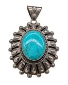 Birdseye Kingman Turquoise Pendant | Artisan Handmade