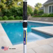Dually 17.5' Commercial Grade Telescopic Pool Pole - Dual Outside Thread & Internal Cam Locks