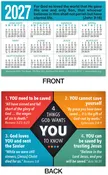 2027 Calendar Card: Four Things God Wants You To Know