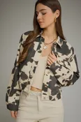 always making moves patterned jacket - ecru