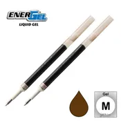 2 Pk Pentel LR7-E EnerGel Refills, 0.7 mm Medium, Brown