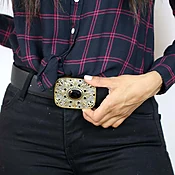 Black Onyx Belt Buckle