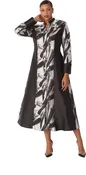 Brocade Clergy Robe with Cross Brooch for Women – 4821