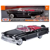 1:18 Scale 1958 Chevrolet Impala Diecast Model by Motormax 73112 Black