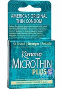 CONDOMS KIMONO MICRO THIN PLUS LUBE 3PK