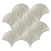 Fan Glossy Glass Mosaics 10 1/16x10 1/16