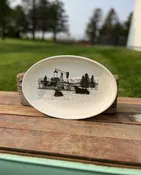 "Black Gold" Western Cattle Dinner Platter Serving Dish