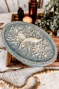 Handcrafted Incolay Jewelry Box (Blue)