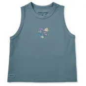 Women's Watercolor Tropical Fish Crusher Boxy Tank