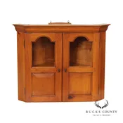 Alfred Assid Vintage Pine Corner Display Cabinet