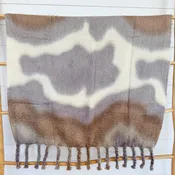 abstract tie dye throw, brown