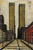 BERNARD BUFFET (1928-1999, French) “World Trade Center 1989”