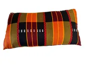 #103 African kente Cloth Throw Lumbar Pillow  18" W