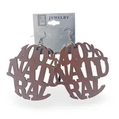 100% NATURAL wooden earrings