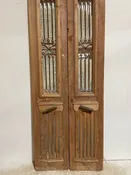 Antique French door (100x39.5) with metal E05