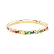10k Solid Colorful Band Ring