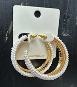 45mm Seedbead Hoops (3 colors)