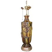19th Century Chinese Glazed Ceramic Lamp