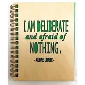 Journal - I Am Deliberate and Afraid of NOTHING (Wooden, Mini)