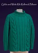 121 Vermont Fiber Pattern Cable & Wide Rib Rollneck Pullover