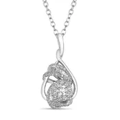 14 KT Baguette Shape White Gold Diamond Pendant