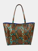 Dakota Italian Python Embossed Leather Handbag